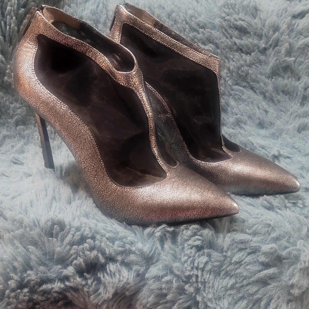 Sam Edelman Metallic Silver Heels